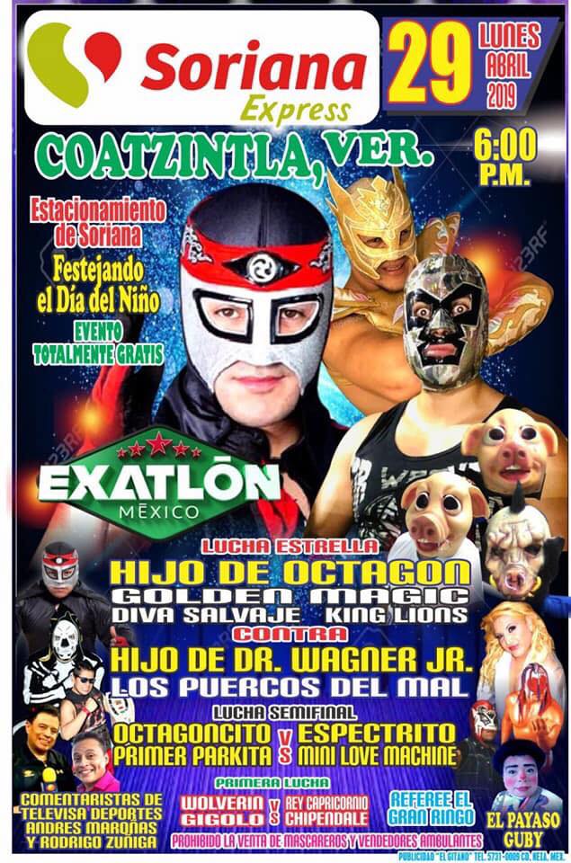 Carteleras de lucha libre del 25 al 30 de abril