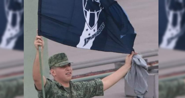 El soldado manifestó su apoyo a Rayados.