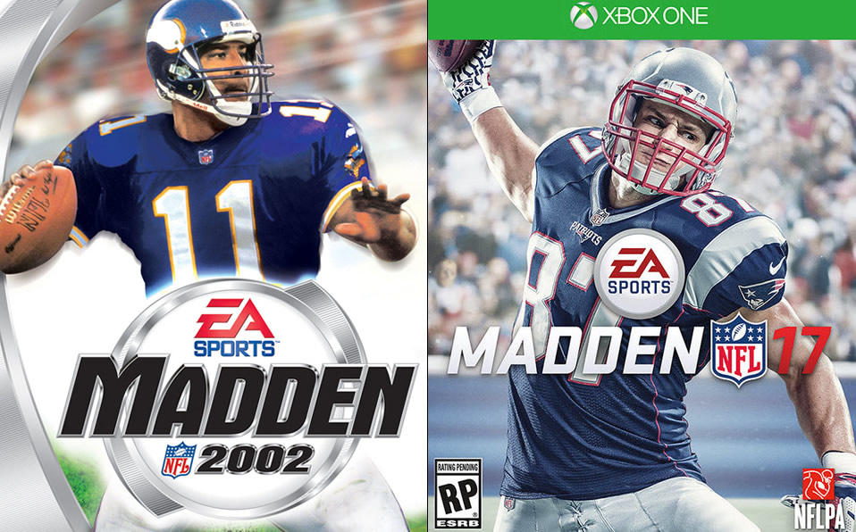Daunte Culpepper y Rob Gronkowski fueron víctimas de la 'maldición' del Madden (EA Sports)