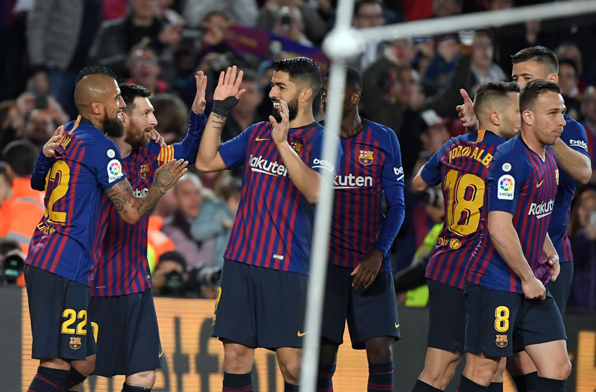 El Barcelona se coronó campeón a falta de tres jornadas. Foto: AFP