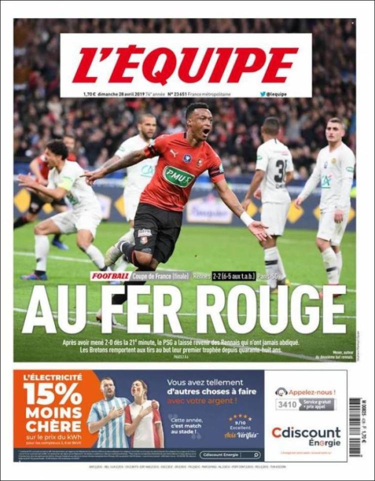 L'Equipe de Francia.