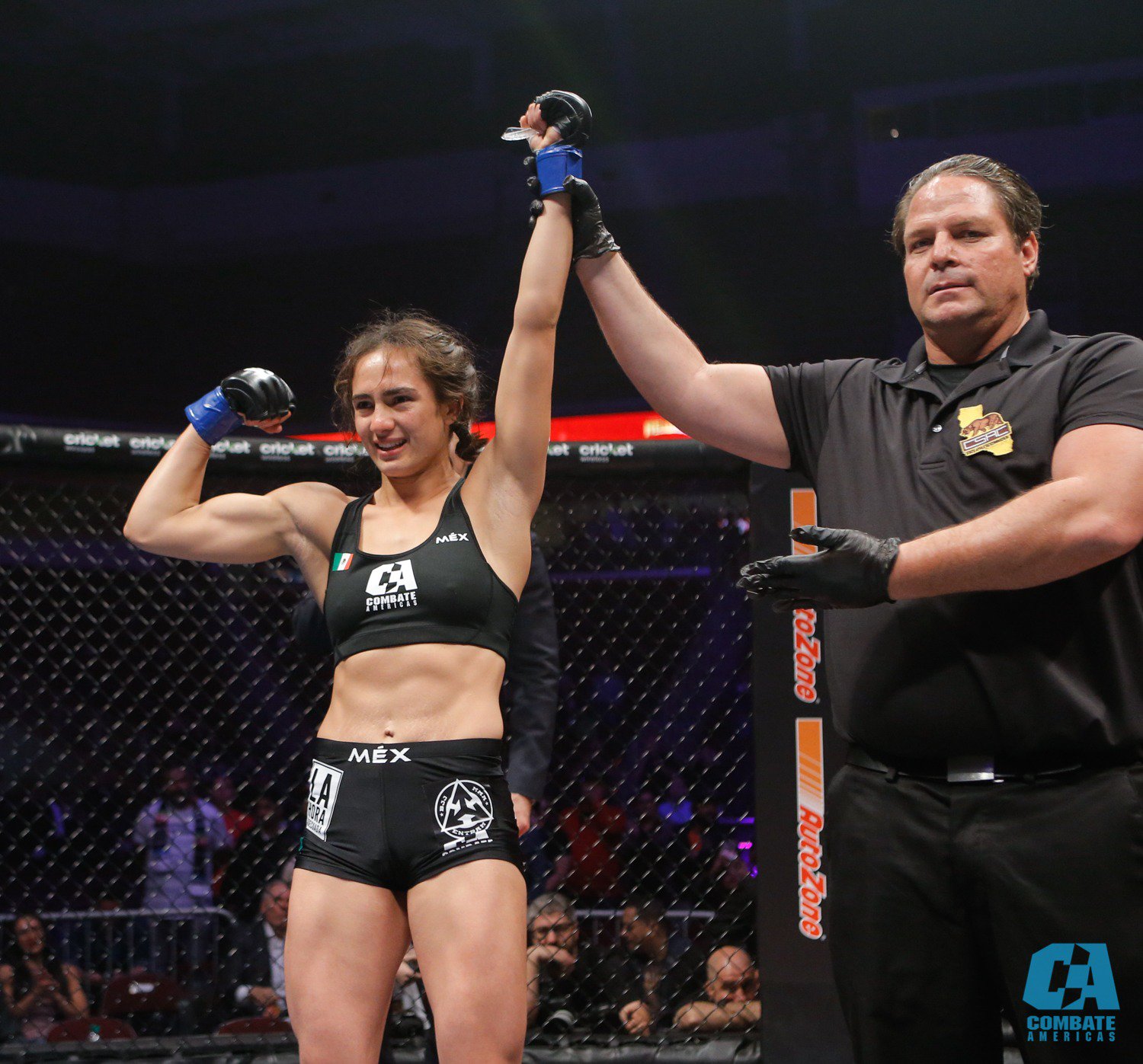 Revive Combate Américas con la 1era cartelera de mujeres, donde la mexicana Melissa Martínez salió triunfadora. (Scott Hirano/Combate Américas)