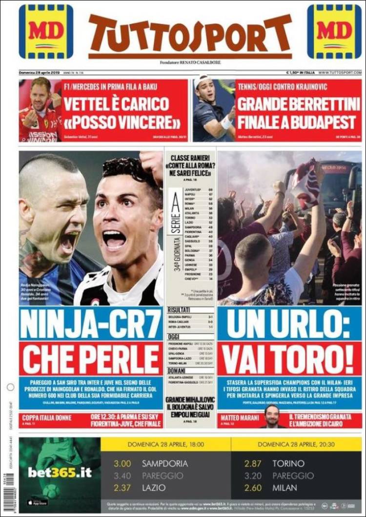 Tuttosport de Italia.