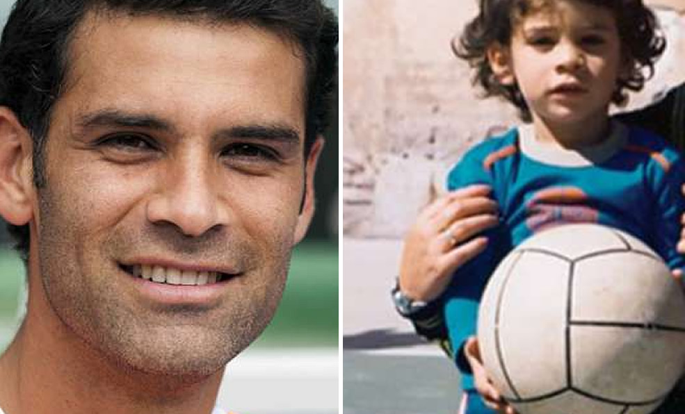 El 'Káisersito', Rafa Márquez, desde niño con un balón de futbol.