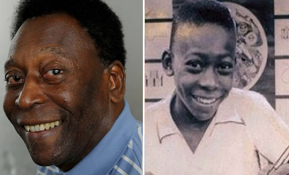 A los 17 años maravilló al mundo, pero aquí una foto de antes del mítico Pelé.