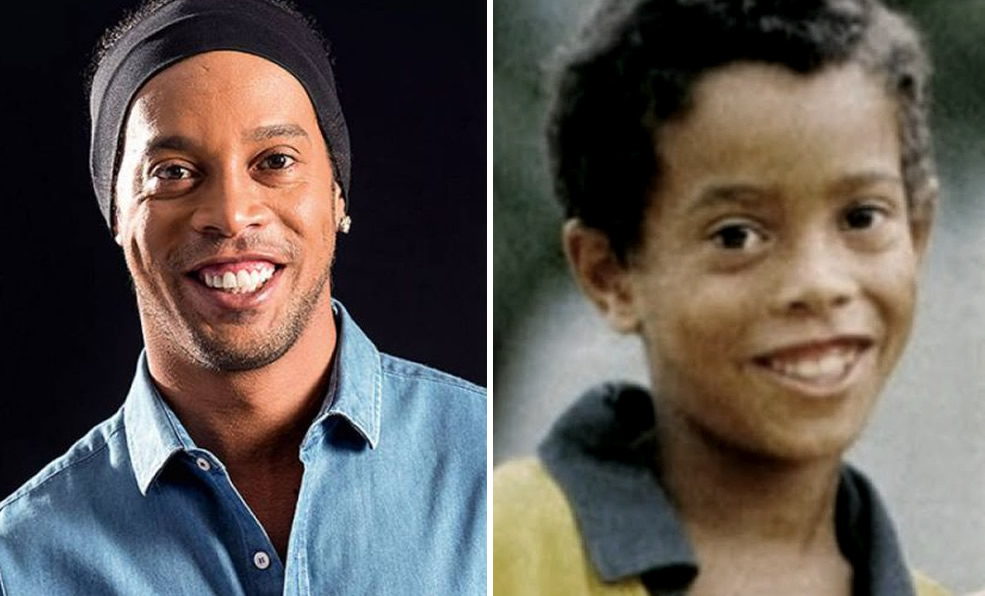 La sonrisa la traía desde escuincle, el grandísimo Ronaldinho.