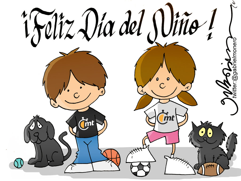 "Feliz Día del Niño", cartón de Gabriel