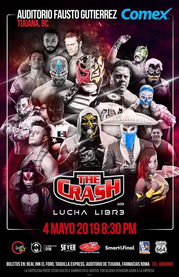 Los eventos de lucha libre que se realizarán del 2 al 8 de mayo.