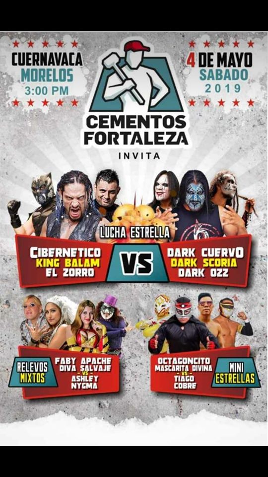 Los eventos de lucha libre que se realizarán del 2 al 8 de mayo.