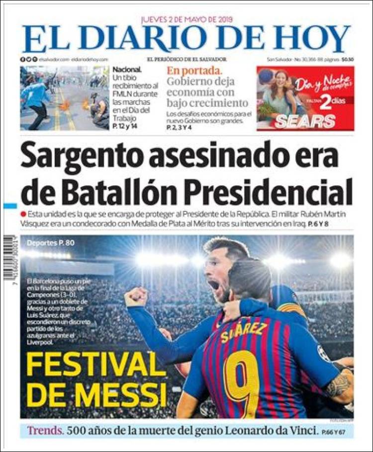 El diario de hoy de El Salvador.