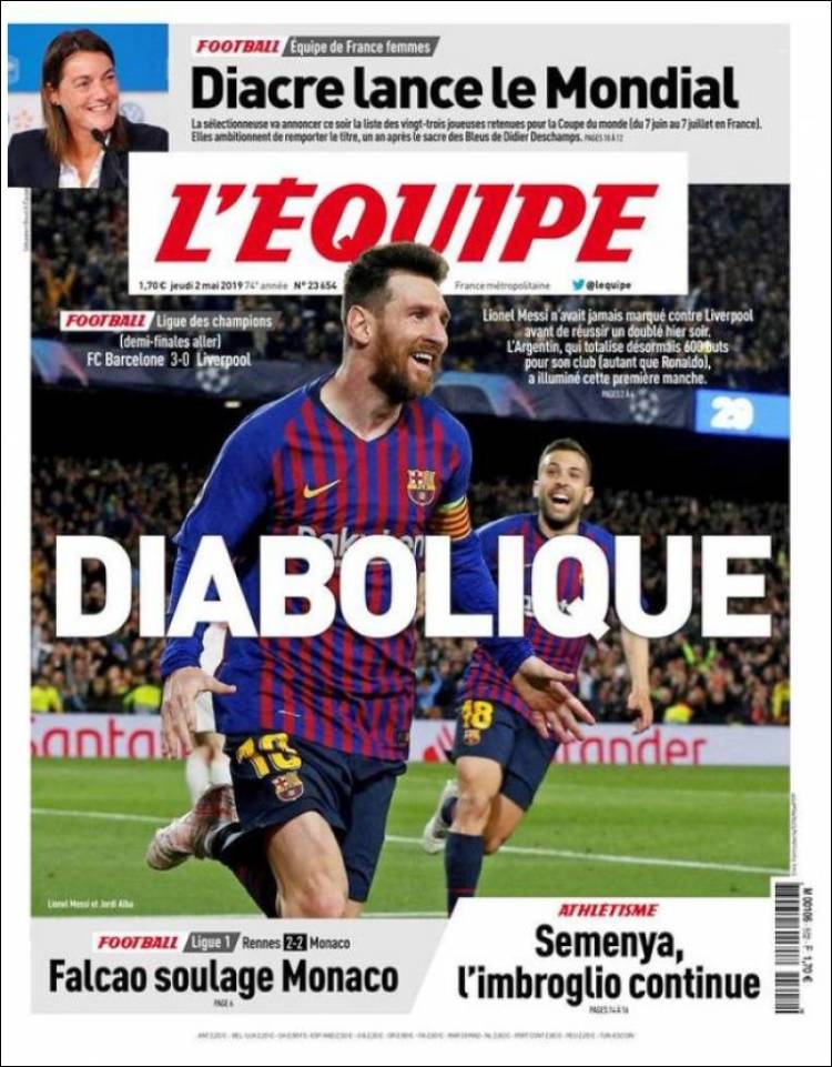 L'Equipe de Francia.