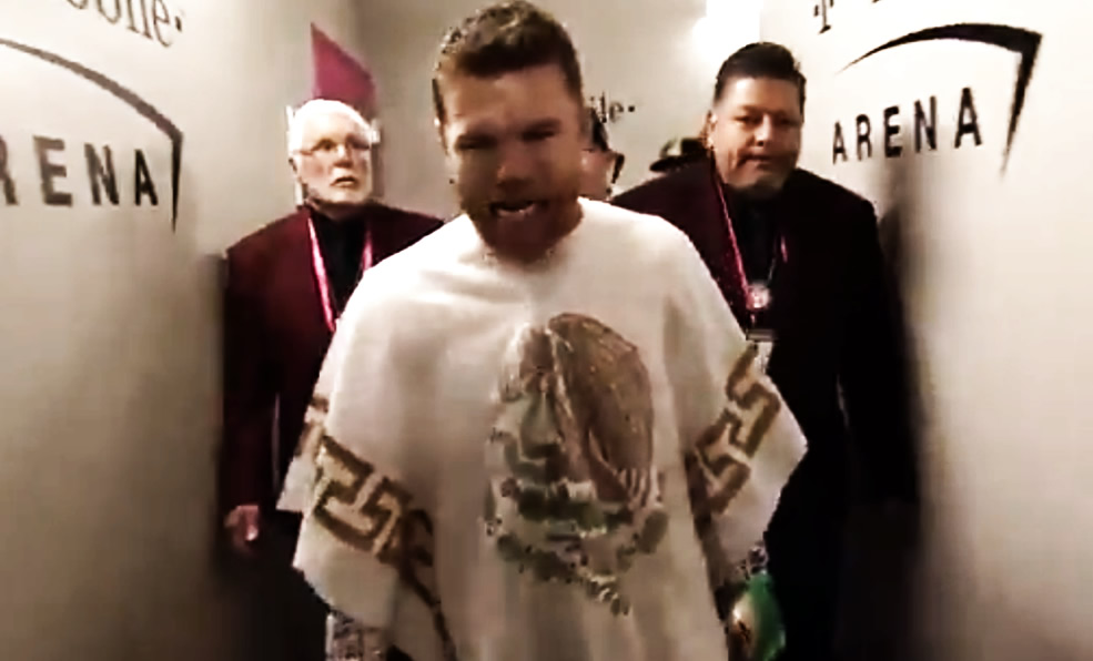 Así salió el Canelo a la T-Mobile Arena. (Foto: Especial)