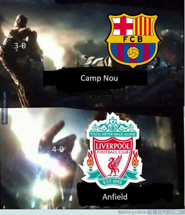 Memes Liverpool FC 4-0 FC Barcelona; remontada épica Champions League