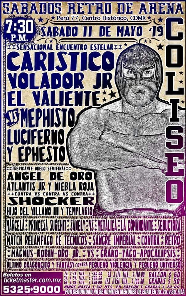 Carteleras de lucha libre del 9 al 14 de mayo de 2019