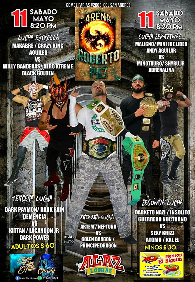 Carteleras de lucha libre del 9 al 14 de mayo de 2019