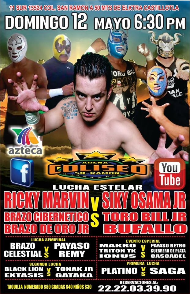 Carteleras de lucha libre del 9 al 14 de mayo de 2019