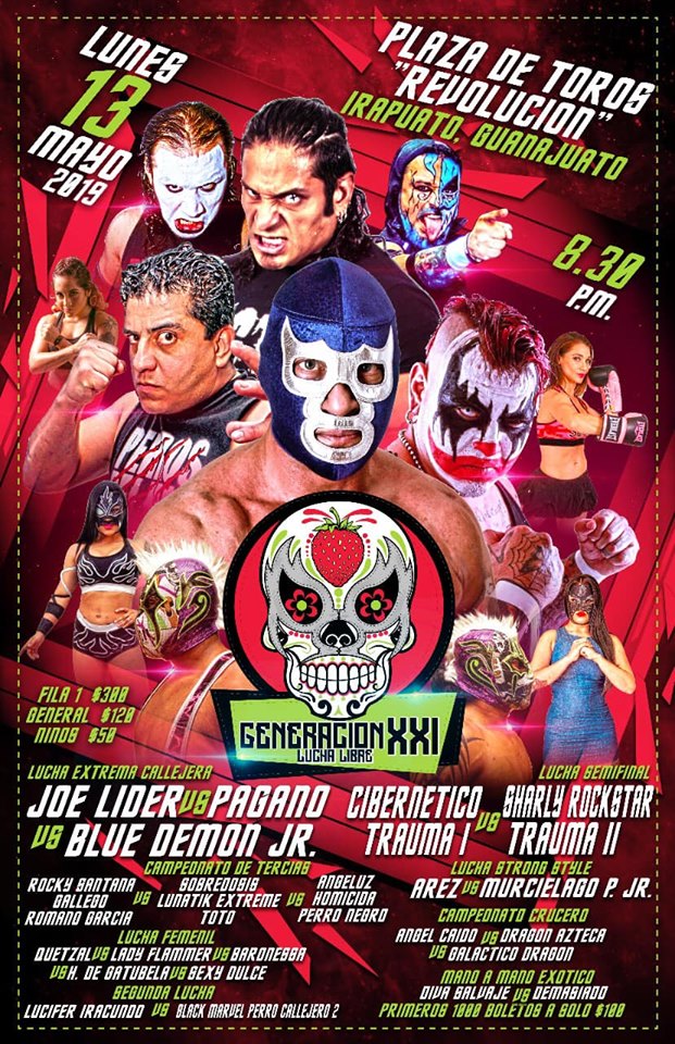 Carteleras de lucha libre del 9 al 14 de mayo de 2019