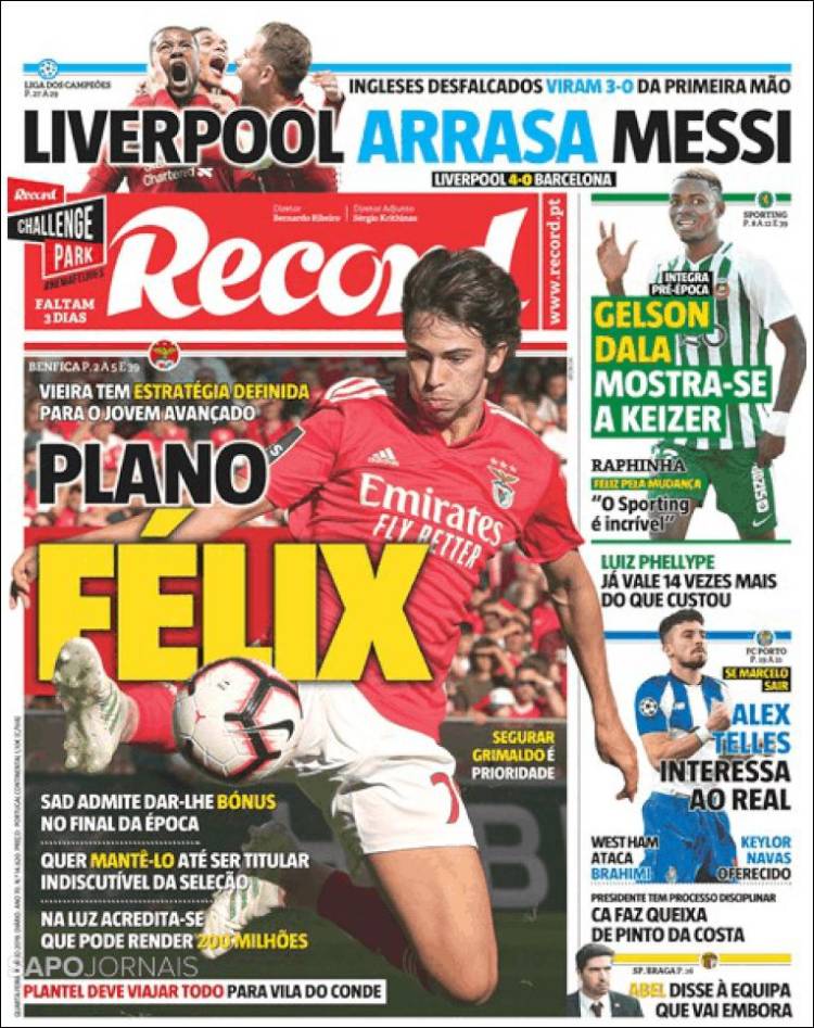 Las portadas deportivas al rededor del mundo