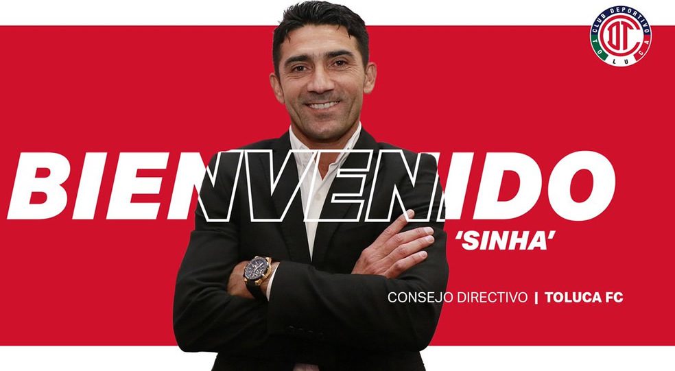 Toluca le dio la bienvenida a Sinha. (@TolucaFC)