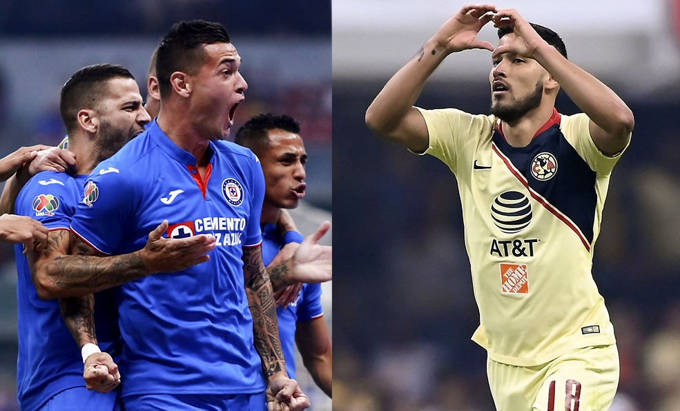 Así los goles del primer tiempo entre América y Cruz Azul. (Foto: Imago 7)