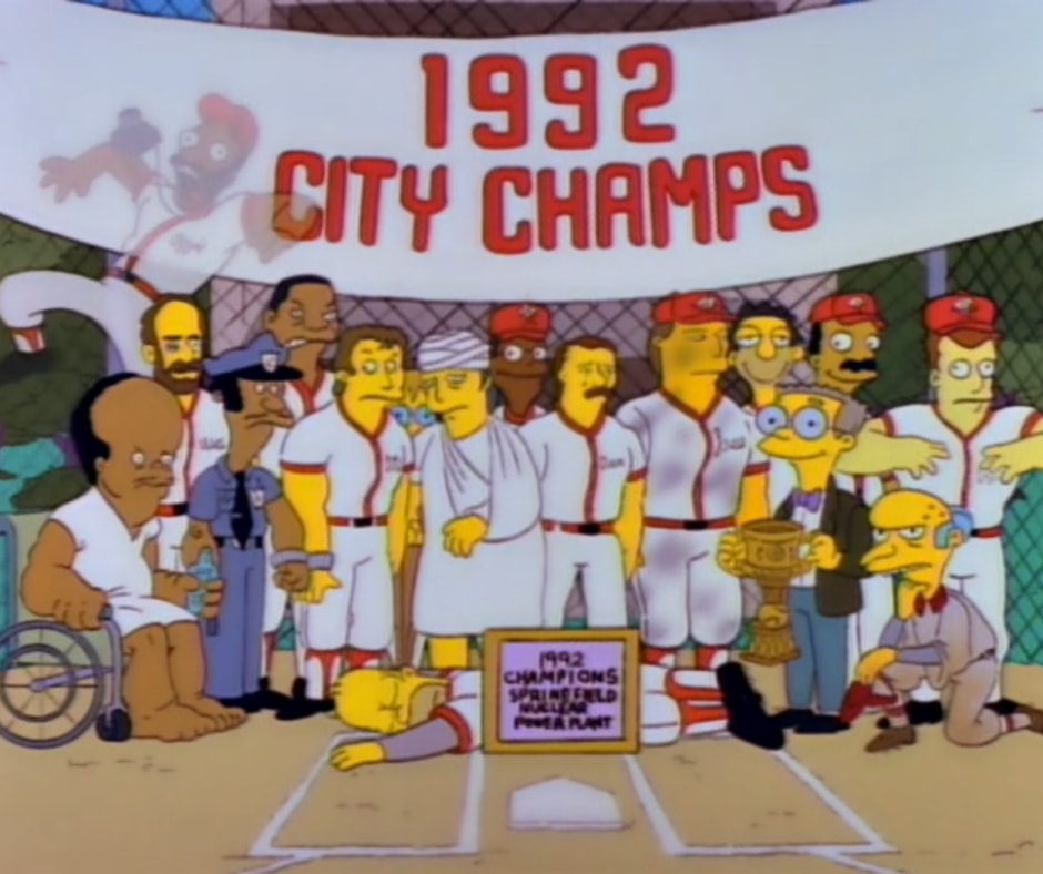 Así terminó el capítulo, con todos los peloteros posando con el título