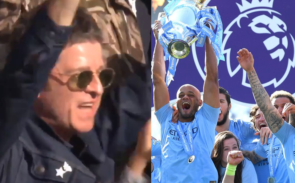 El exlíder de Oasis se unió a los festejos por el bicampeonato de Manchester City. (Foto: @ManCity)