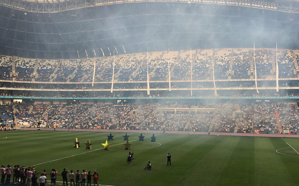 Rayados presumió la octava estrella, cuarta dorada en su escudo. (Foto: Jorge Rosales)
