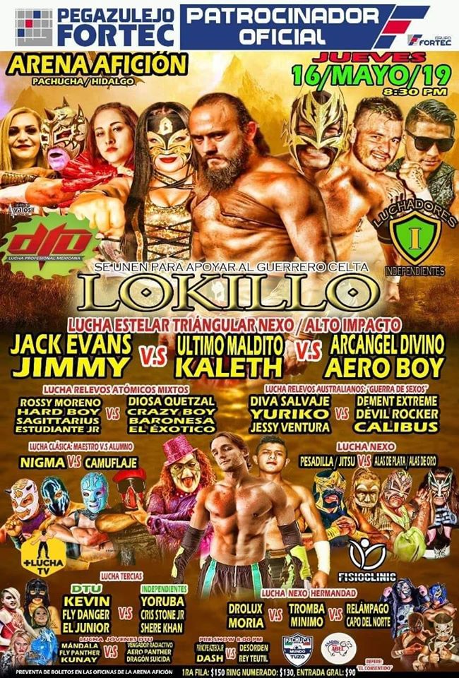 Carteleras de lucha libre del 16 al 21 de mayo 2019