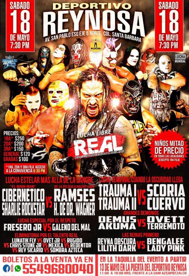 Carteleras de lucha libre del 16 al 21 de mayo 2019