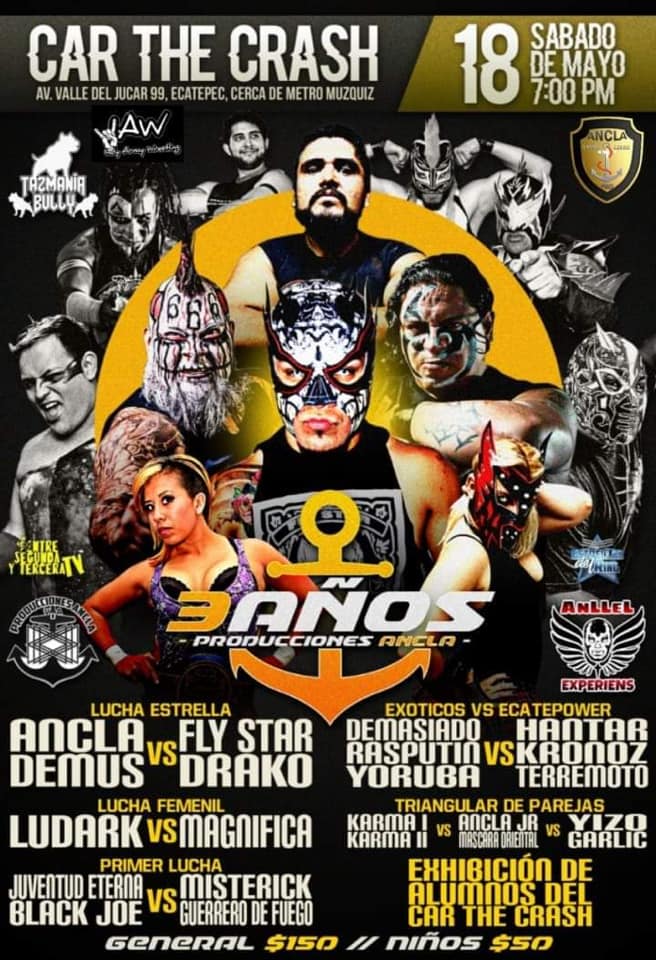Carteleras de lucha libre del 16 al 21 de mayo 2019