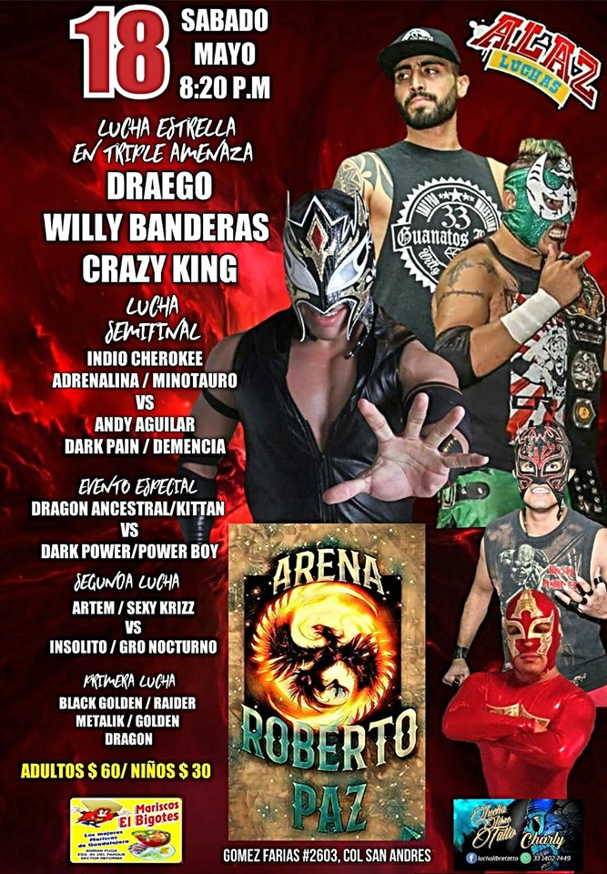 Carteleras de lucha libre del 16 al 21 de mayo 2019