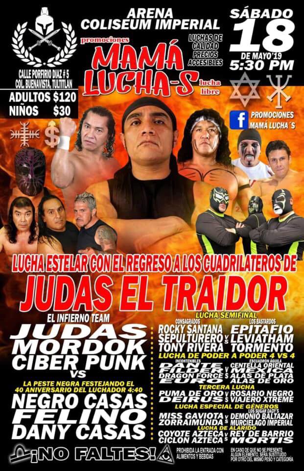 Carteleras de lucha libre del 16 al 21 de mayo 2019