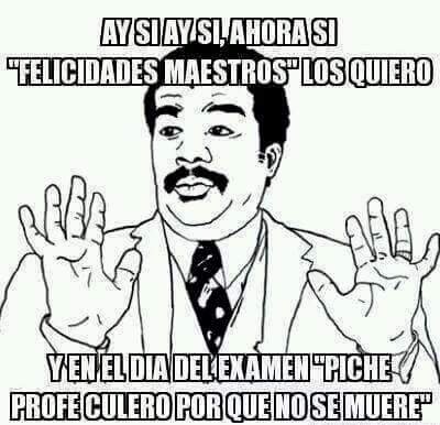 Con un poco de humor, se celebra el Día del Maestro.