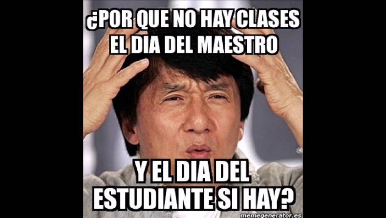 Con un poco de humor, se celebra el Día del Maestro.