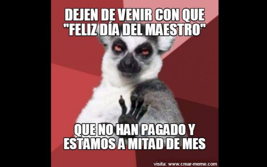 Con un poco de humor, se celebra el Día del Maestro.