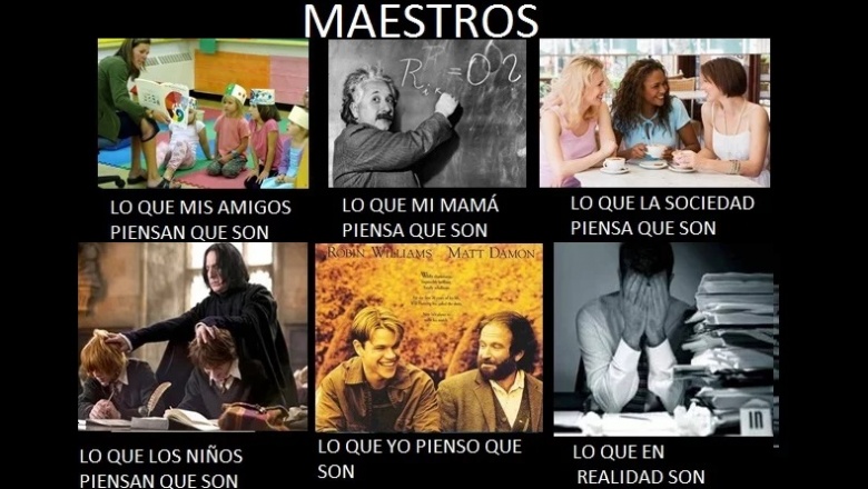 Con un poco de humor, se celebra el Día del Maestro.