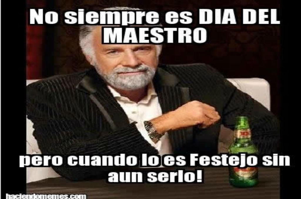 Con un poco de humor, se celebra el Día del Maestro.
