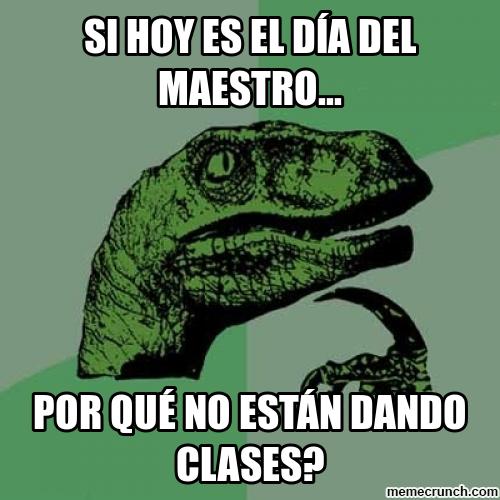 Con un poco de humor, se celebra el Día del Maestro.