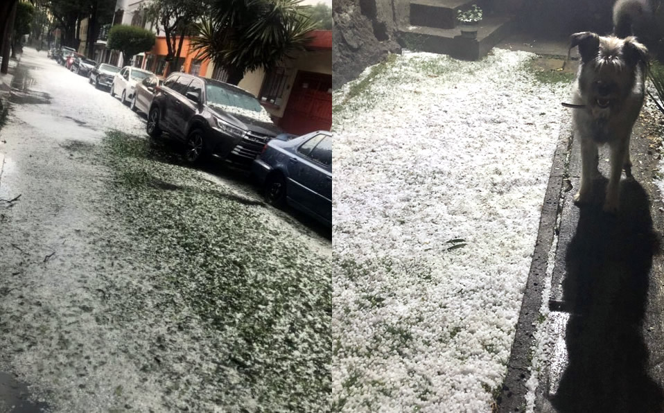 Granizada en la Ciudad de México este 15 de mayo del 2019 (Twitter)