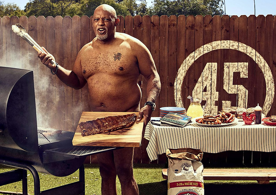 Cecil Fielder en la campaña de la marca Kingsford