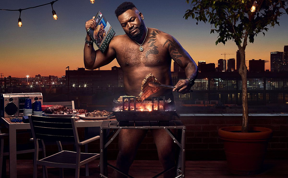 David Ortiz en la campaña de la marca Kingsford, fabricante de carbón para asados
