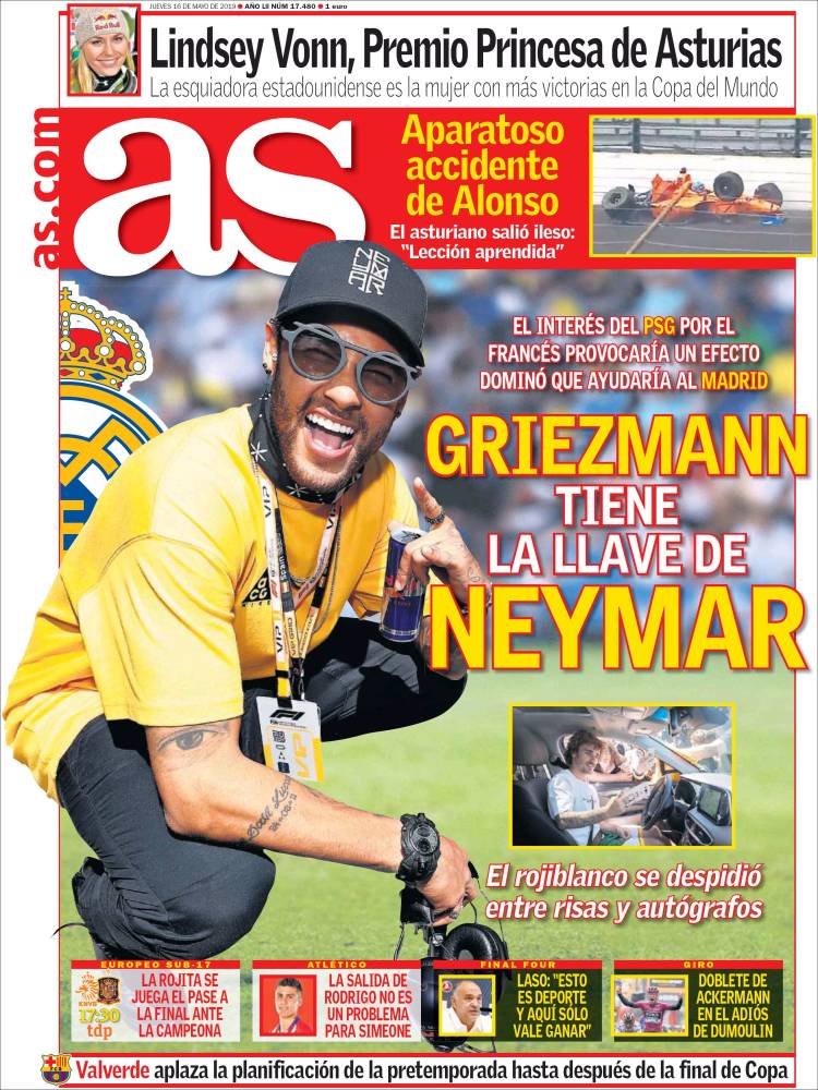 Las portadas deportivas para este jueves