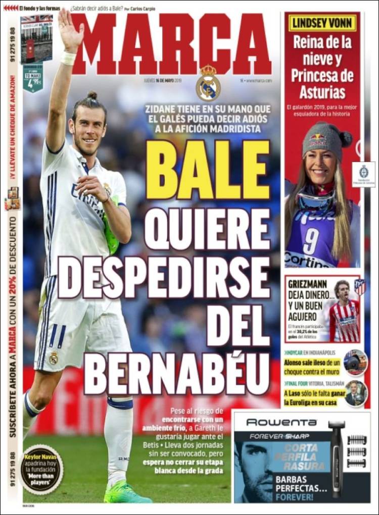 Las portadas deportivas para este jueves