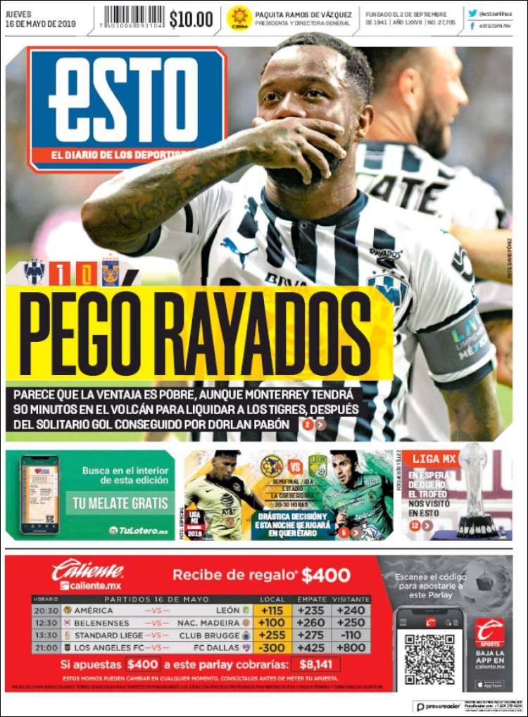 Las portadas deportivas para este jueves