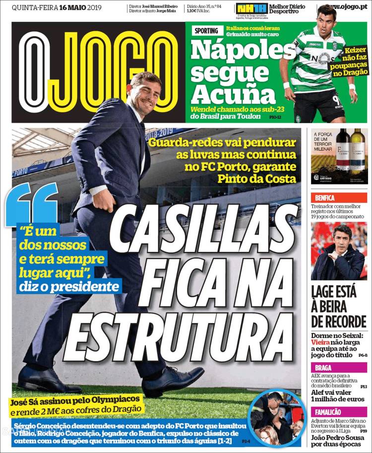 Las portadas deportivas para este jueves