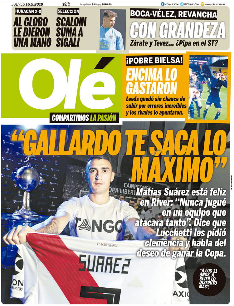 Las portadas deportivas para este jueves