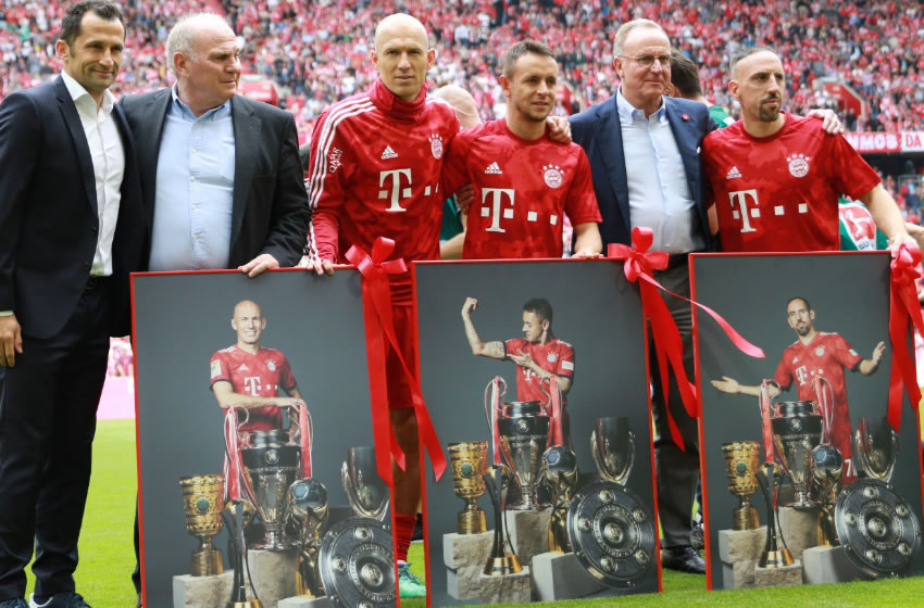 Robben, Rafinha y Ribéry fueron muy aplaudidos por su afición.