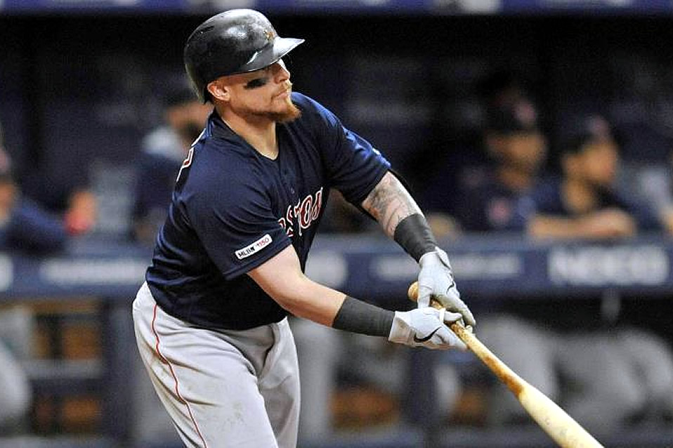 Christian Vázquez pegó el jonrón más corto en lo que va de la temporada. Foto: MLB