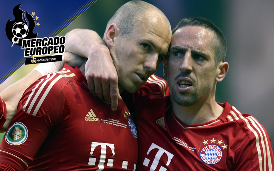Arjen Robben y Franck Ribéry jugaron su último partido con el Bayern este fin de semana. (AFP)