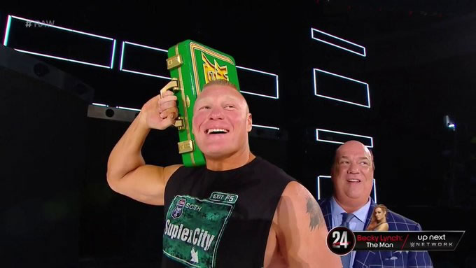 Lesnar podría cobrar el maletín ante cualquiera de los dos Campeones. (Foto: WWE)